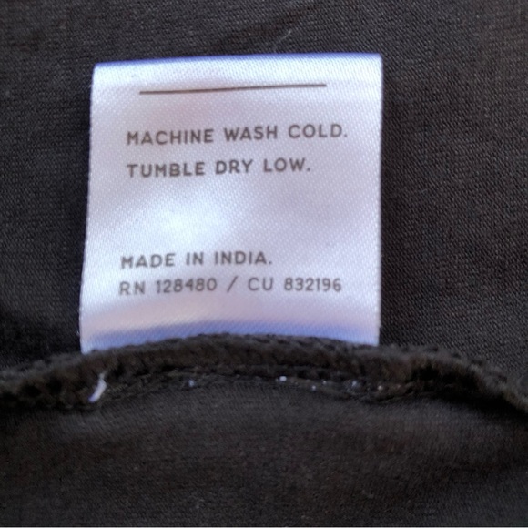 Pact Sleeveless Black Midi Organic Cotton Blend Dress with Waist Tie Size M - Picture 10 of 10